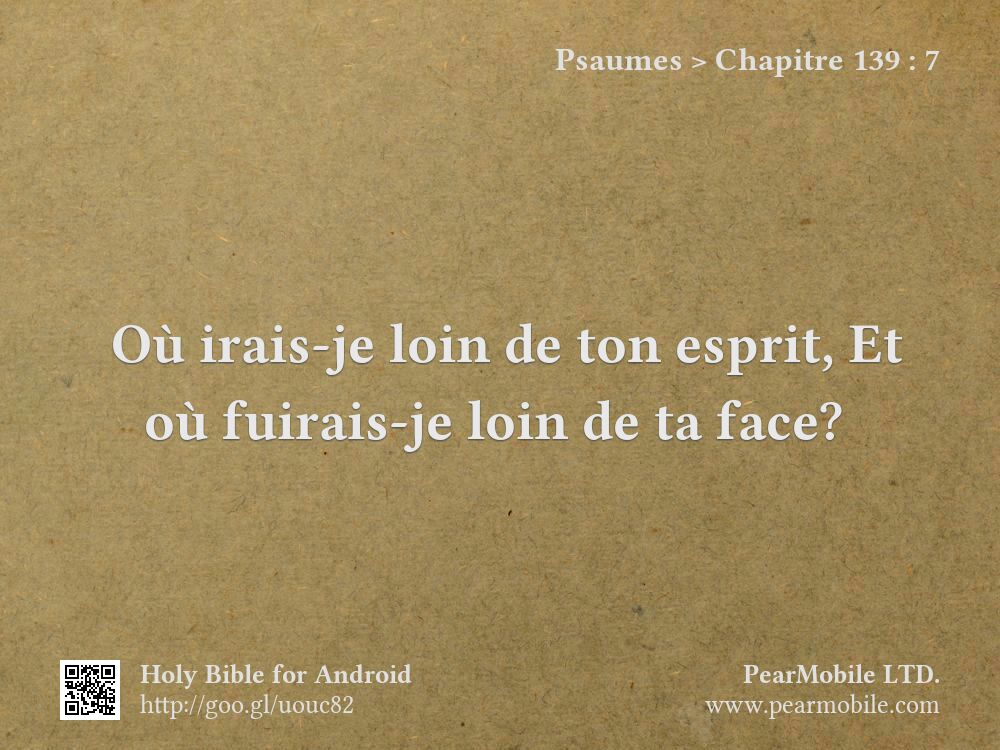 Psaumes, Chapitre 139:7